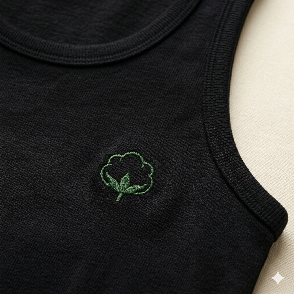 Pure Cotton Black Sleeveless Vest - Pack of 3