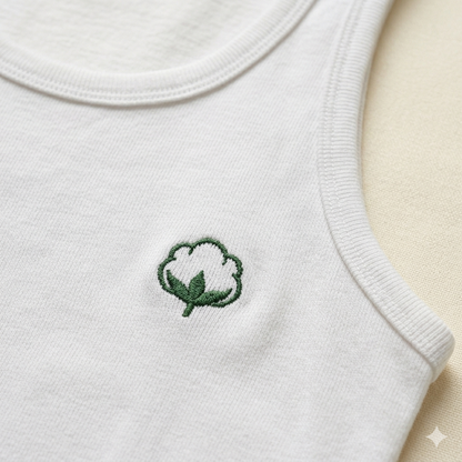 Pure Cotton White Sleeveless Vest - Pack of 3